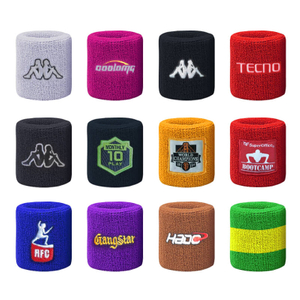 Custom Cotton Terry Clate Sport упражнения теннисных браслетов для браслета вышивка.